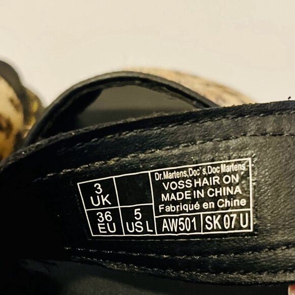 Dr. Martens Voss Hair On Leopard Women's 5 Sandals Chunky Platform Lightweight - Picture 4 of 9